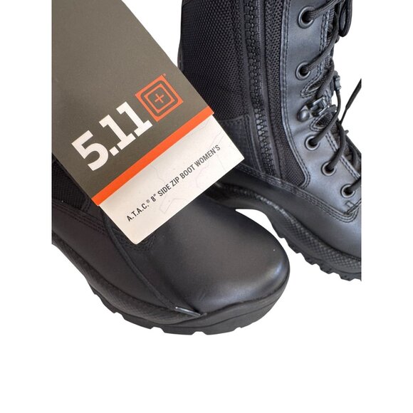 5.11‎ A.T.A.C. 8" Side Zip Black Leather & Nylon Tactical Boots Womens 7.5 US - Picture 9 of 13